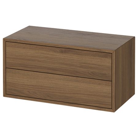 EKET Шкаф с 2 ящиками - коричневый под грецкий орех 70x35x35 см