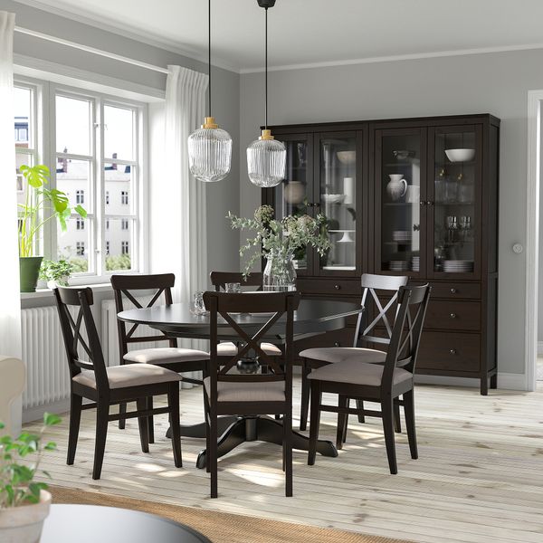 Стол и 6 стульев, 110, 155 cm IKEA INGATORP ИНГАТОРП, INGOLF ИНГОЛЬФLF ИНГОЛЬФ 994.833.44 - фото 3