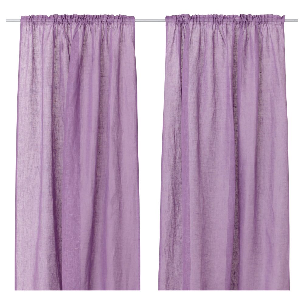 Гардины, 1 пара АРЬЯ, сиреневый (145x270 см) - фото 1
