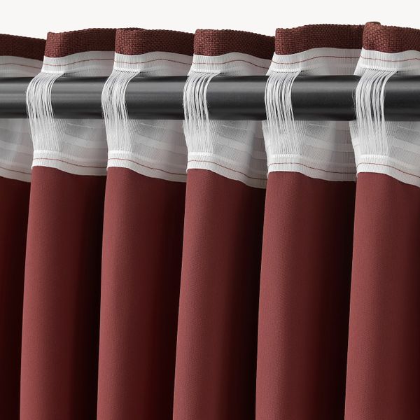 Затемняющие гардины, 1 пара, коричнево-красный, 145x300 см IKEA АННАКАЙСА 903.952.62 - фото 6