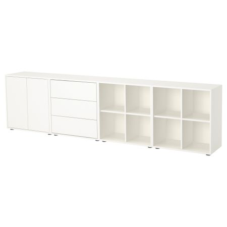 Комбинация шкафов с ножками, 280x35x72 см, белый IKEA EKET ЭКЕТ 891.894.75