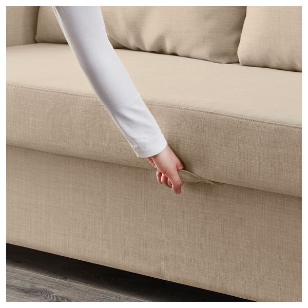 Диван-кровать 3-местный ФРИХЕТЭН, Шифтебу бежевый - фото 3