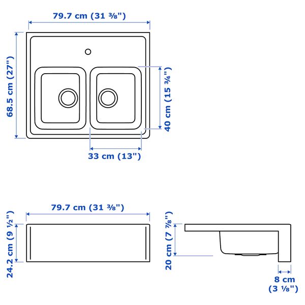 IKEA, дополнительный ракурс - схема-чертеж с размерами