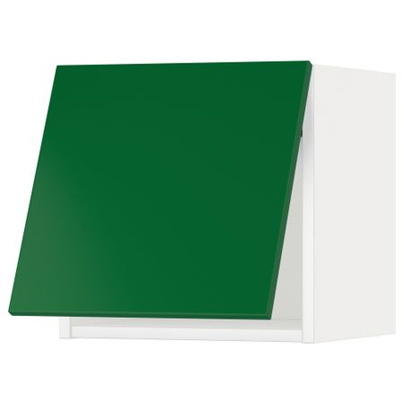 Горизонтальный навесной шкаф МЕТОД, белый, Флэди зеленый