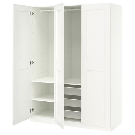 PAX / GRIMO Гардероб, комбинация - белый/белый 150x60x201 см