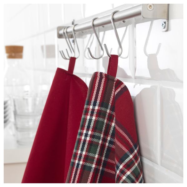 Полотенце кухонное ВИНТЕР 2018, красный, с рисунком (50x70 см) - фото 1