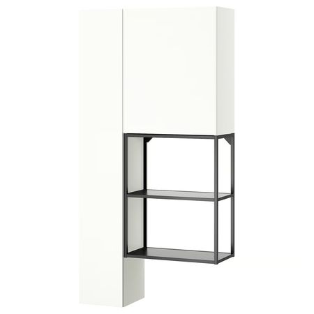 ENHET Комбинация д/хранения - антрацит/белый 90x32x180 см