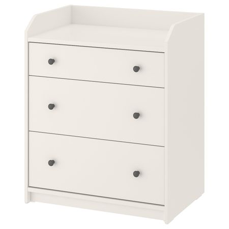 Комод с 3 ящиками, белый 70x84 см IKEA HAUGA ХАУГА 404.072.91
