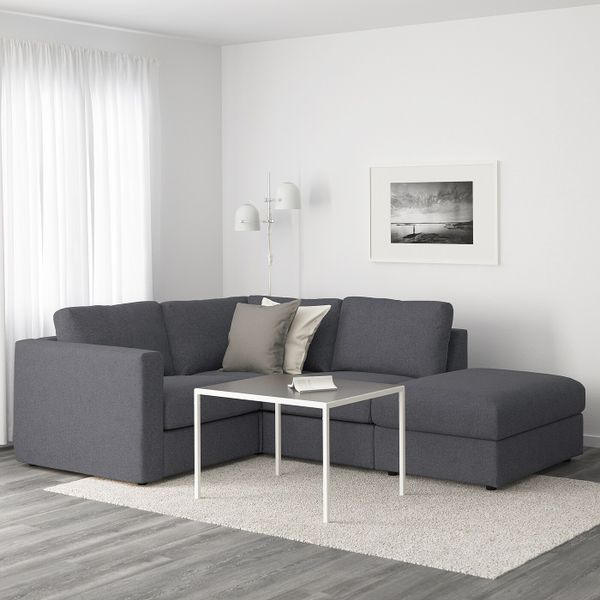 3-местный угловой диван, с открытым торцом, Гуннаред классический серый IKEA ВИМЛЕ 592.115.62 - фото 2