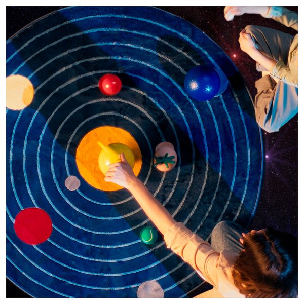 Ковер, космос закругленный, синий, 133 см IKEA AFTONSPARV 705.540.54 - схема-чертеж с размерами