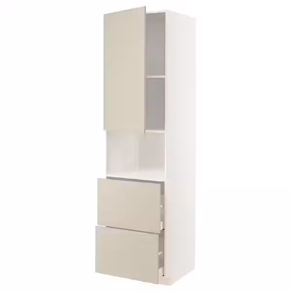 METOD / MAXIMERA Высокий шкаф д/СВЧ/дверца/2ящика - фото 1