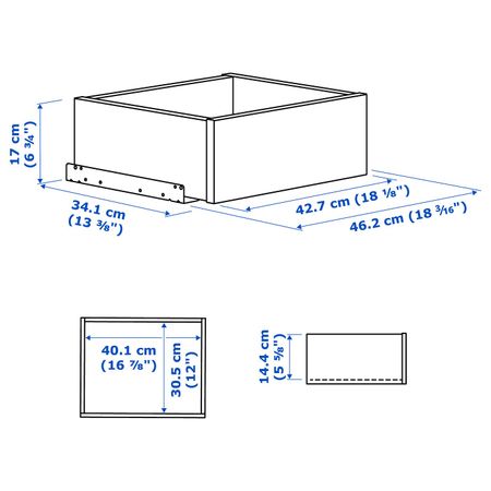 Ящик со стеклянной фронтальной панелью, черно-коричневый 50x35 см IKEA KOMPLEMENT КОМПЛИМЕНТ 504.340.91
