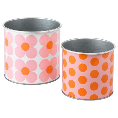 Кашпо,2 штуки СОММАР 2019, с рисунком