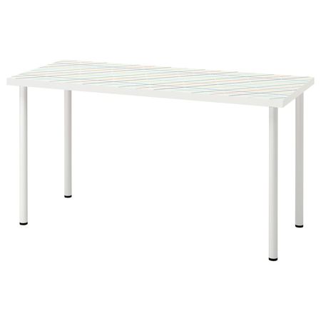 LAGKAPTEN / ADILS Письменный стол - решетка разноцветный/белый 140x60 см