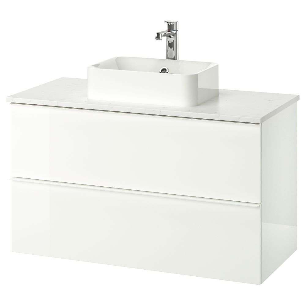 Шкаф со столешницей 45x32 раковина, 102x49x72 cm IKEA HÖRVIK ХОРВИК, GODMORGON ГОДМОРГОН, TOLKEN ТОЛКЕН 193.091.60 - фото 1