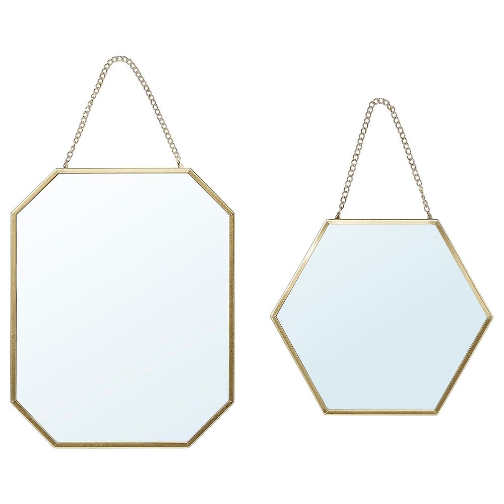 Зеркало, 2 шт, золотой IKEA LASSBYN ЛАССБЮН 104.536.99 - фото 1