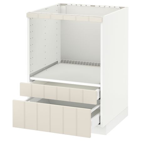 Напольный шкаф для комбинирования СВЧ, ящики МЕТОД / МАКСИМЕРА, белый, Хитарп белый с оттенком (60x60 см)