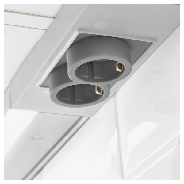 2-местный блок с USB-портом УТРУСТА, цвет алюминия - фото 3