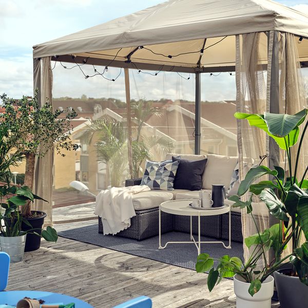 3-местный модульный диван, садовый, 223x144x88 cm IKEA SOLLERÖN СОЛЛЕРОН 392.878.26 - схема-чертеж с размерами