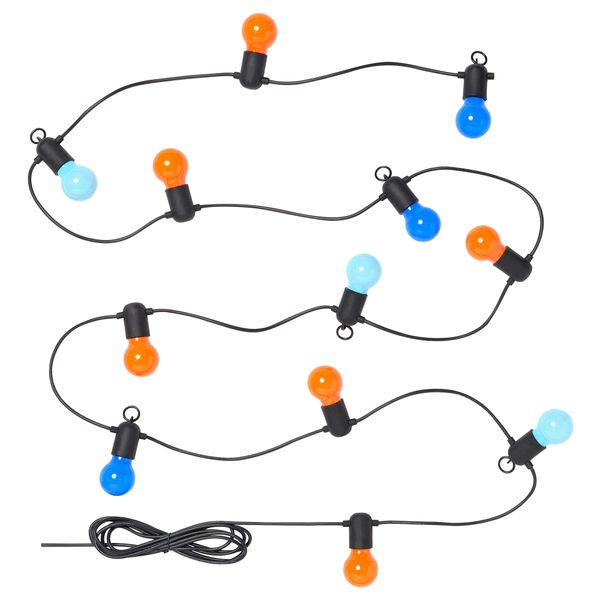 Гирлянда, 12 светодиодов, для сада, разноцветный IKEA SOLVINDEN 205.931.66 - фото 1