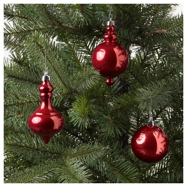 Подвесные украшения, 3 предмета ВИНТЕР 2017, красный - схема-чертеж с размерами