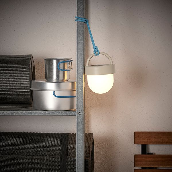 Подвесная светодиодная лампа, серый синий/для сада шаровидный 10 см IKEA SOLVINDEN СОЛВИДЕН 004.869.35 - фото 3