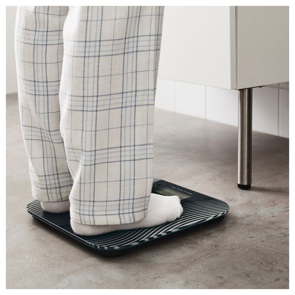 Весы ХЭЛЕН, цифровой черный (30x30 см) - схема-чертеж с размерами