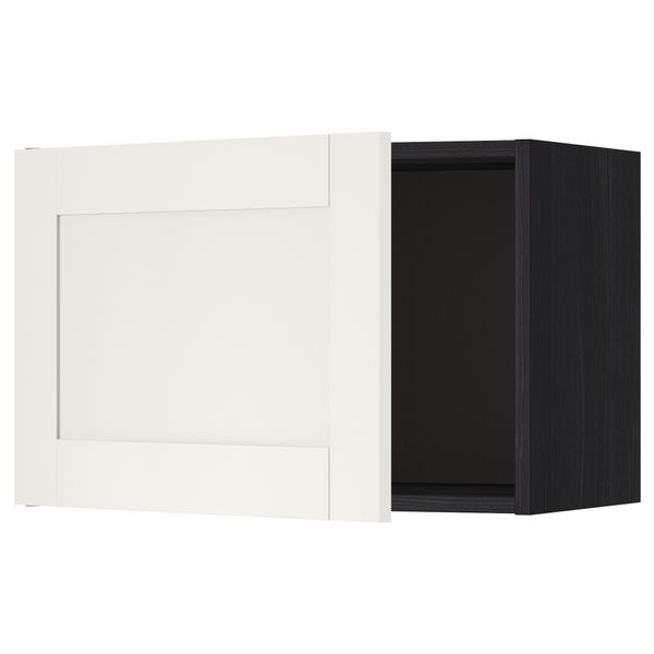 Шкаф навесной МЕТОД, черный, Сэведаль белый - схема-чертеж с размерами