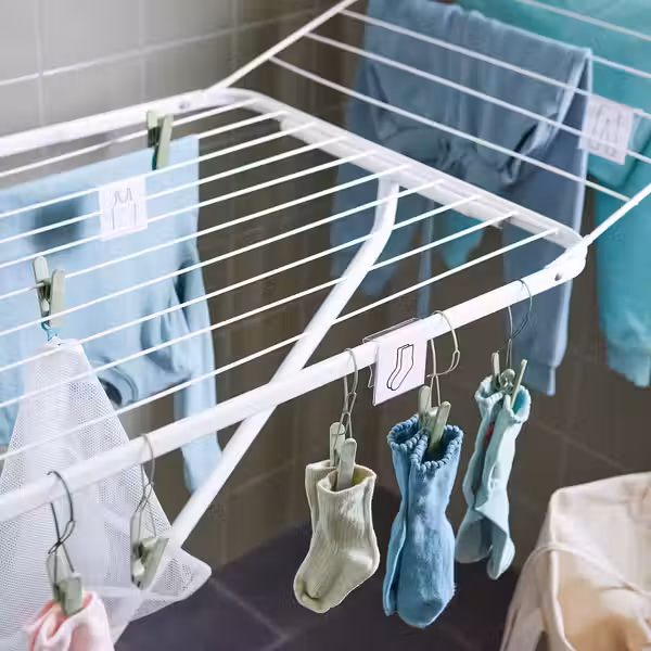 MULIG Сушилка д/белья, д/дома/улицы - белый - схема-чертеж с размерами