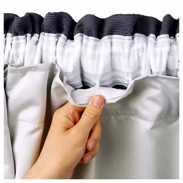 GLANSNÄVA Подкладка д/пары гардин - светло-серый 143x290 см - схема-чертеж с размерами