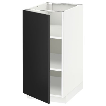 Напольный шкаф с полками, белый/Юдевалла антрацит 40x60 см IKEA METOD МЕТОД 792.403.56