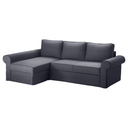 Чехол на диван-кровать с козеткой БАККАБРУ, Йонсбуда синий