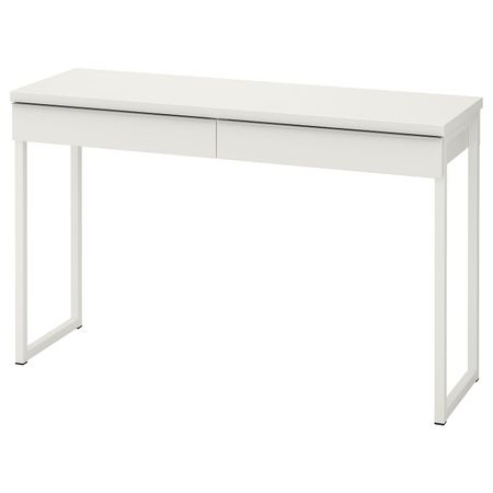 Письменный стол, глянцевый белый 120x40 см IKEA BESTÅ BURS БЕСТО БУРС 703.847.83