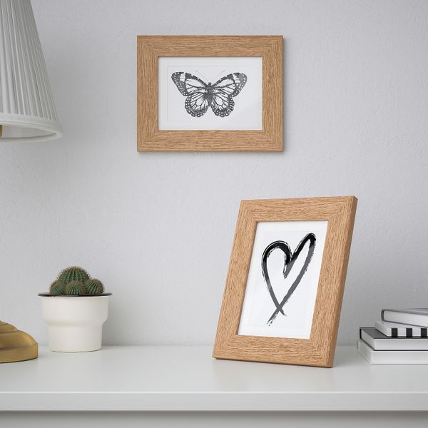 Рама, под дерево/светло-коричневый 13x18 см IKEA DALSKÄRR ДАЛСКЭРР 603.742.18 - схема-чертеж с размерами