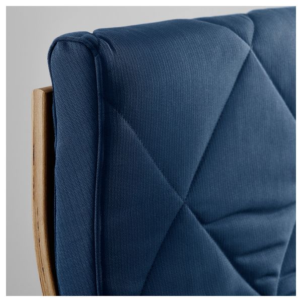 Кресло ПОЭНГ, дубовый шпон, Эдум темно-синий - схема-чертеж с размерами