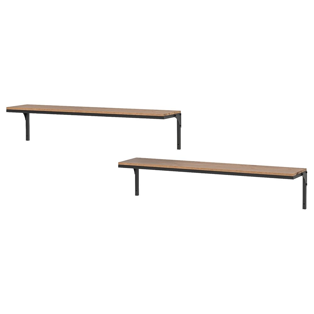 Навесная полка, комбинация, черный IKEA FJÄLLBO ФЬЕЛЛЬБО 293.385.48 - фото 1