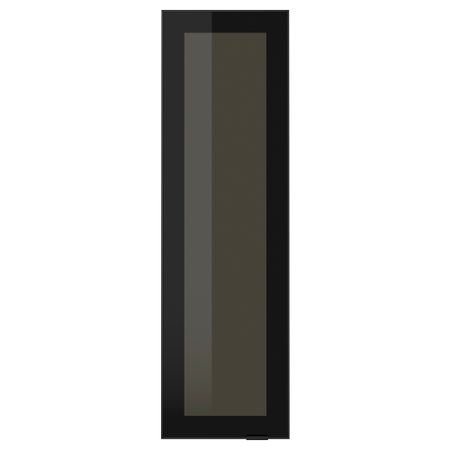 Стеклянная дверь ЮТИС, дымчатое стекло, черный