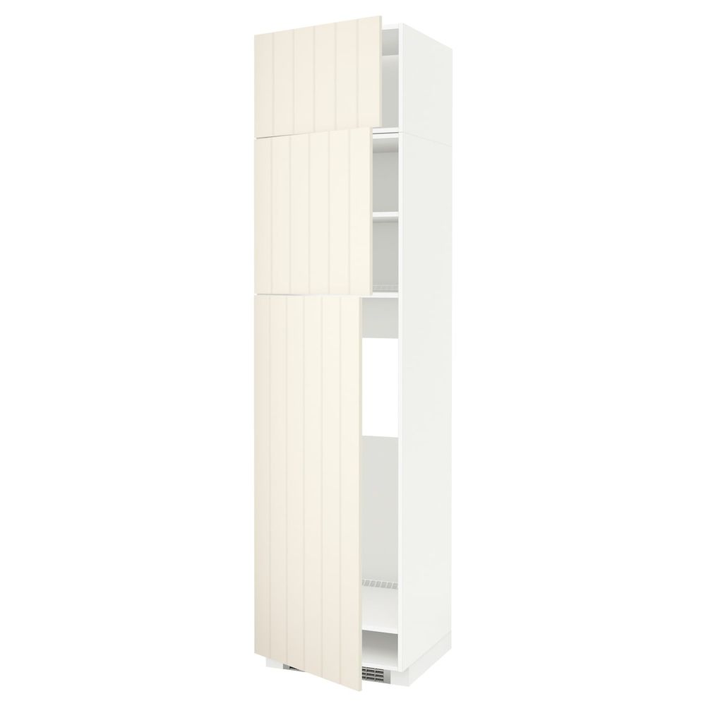 Высокий шкаф для холодильника, 3 дверцы IKEA METOD МЕТОД 492.264.65 - схема-чертеж с размерами