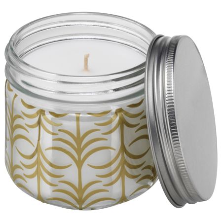 Ароматическая свеча в стакане ФЁРЛИКА, золотой, Инжир (8 см)