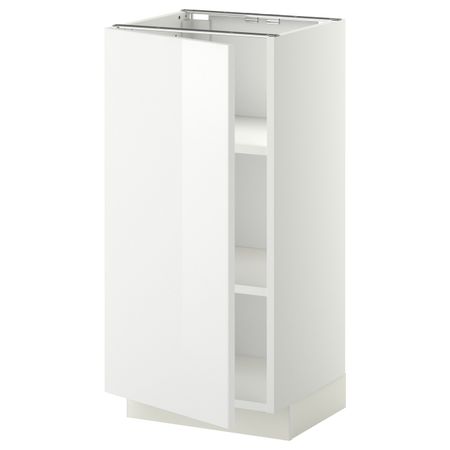 Напольный шкаф с полками, белый/Рингульт белый 40x37 см IKEA METOD МЕТОД 594.464.62