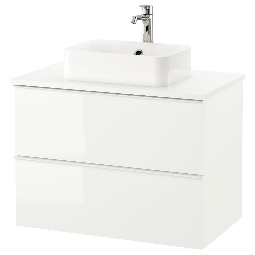 Шкаф со столешницей 45x32 раковина, 82x49x72 cm IKEA HÖRVIK ХОРВИК, GODMORGON ГОДМОРГОН, TOLKEN ТОЛКЕН 093.086.08 - фото 1