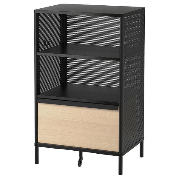 Модуль для хранения, на ножках, сетка черный 61x101 см IKEA BEKANT БЕКАНТ 592.825.40 - фото 1