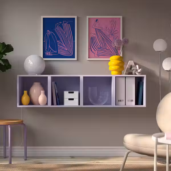 EKET Комбинация д/хранения - бледно-сиреневый 140x35x35 см - фото 2