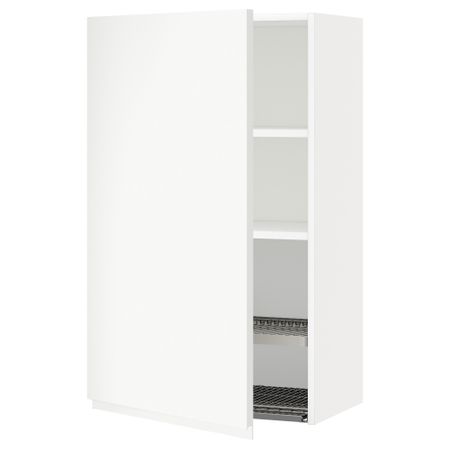 Шкаф навесной с сушкой МЕТОД, белый, Воксторп матовый белый белый
