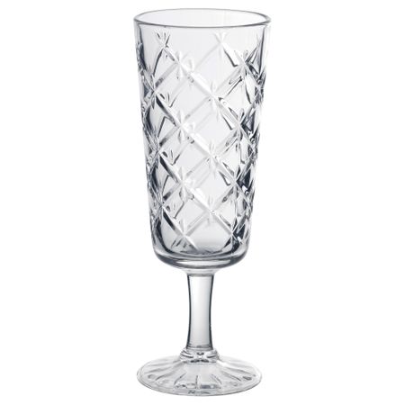 Бокал для шампанского ФЛИМРА, прозрачное стекло, с рисунком (19 сл)