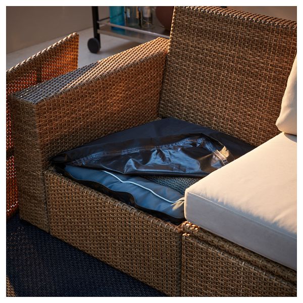 Модульный угловой 3-местный диван, садовый, коричневый/ФРЁСЁН/ДУВХОЛЬМЕН бежевый IKEA SOLLERÖN СОЛЛЕРОН 692.526.13 - фото 5