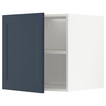 Верхний шкаф для холодильника/морозильн, белый Акстад/матовая поверхность синий 60x60 см IKEA METOD МЕТОД 794.020.23