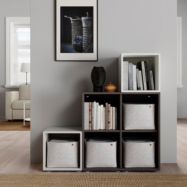 Комбинация шкафов с ножками, 105x35x107 см, белый, темно-серый, светло-серый IKEA EKET ЭКЕТ 991.908.50 - фото 3