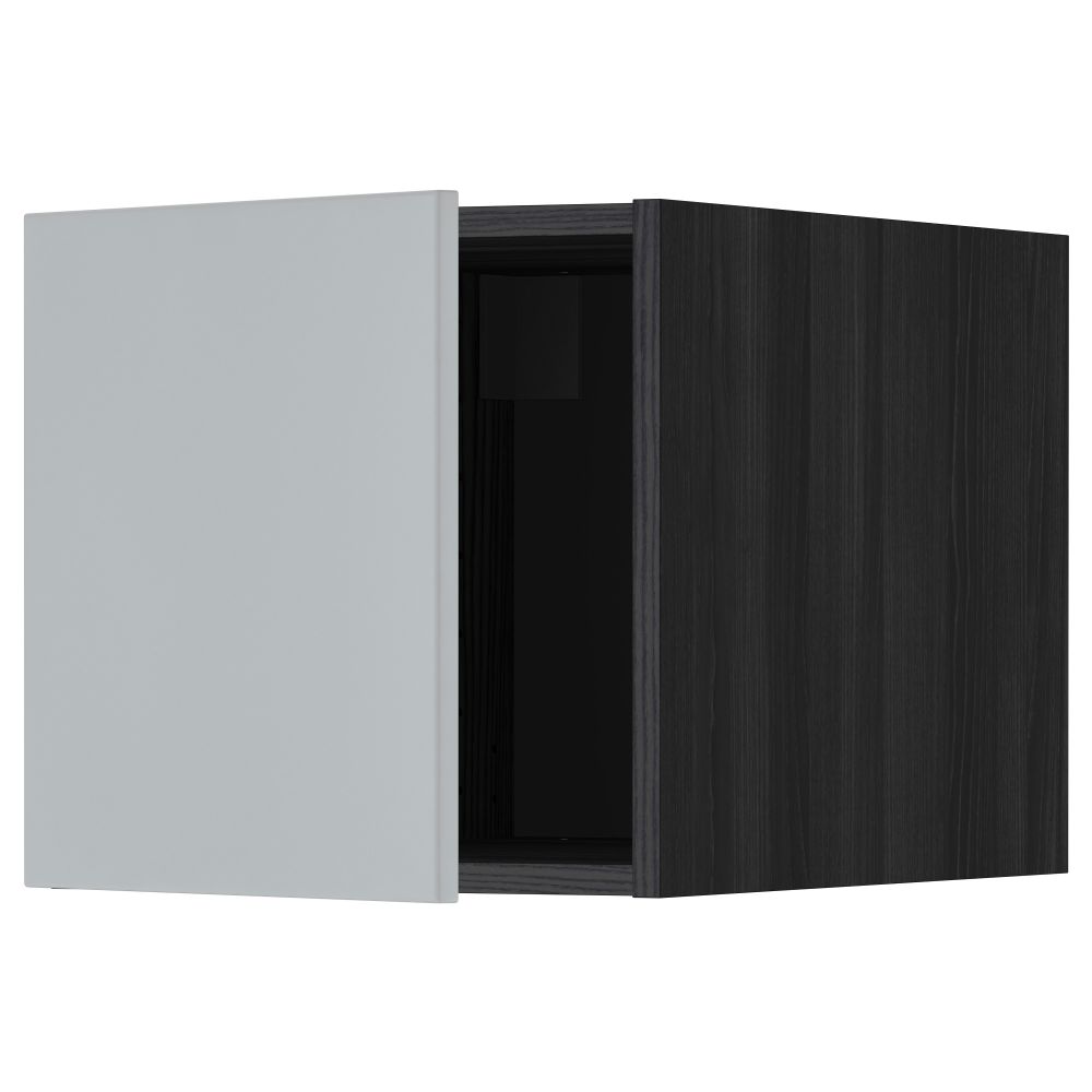 Верхний шкаф МЕТОД, черный, Веддинге серый (40x40 см) - схема-чертеж с размерами