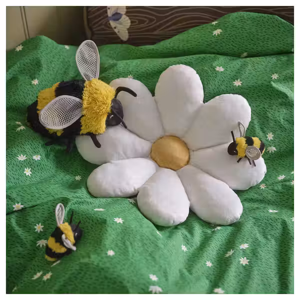 SKOGSDUVA СКОГСДУВА Подушка - в форме цветка/белый 47x8 см - фото 3